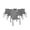 Cosco Outdoor Living Paloma Steel Patio Dining Chairs, Charcoal 6PK 88645CHCE - alternate 1